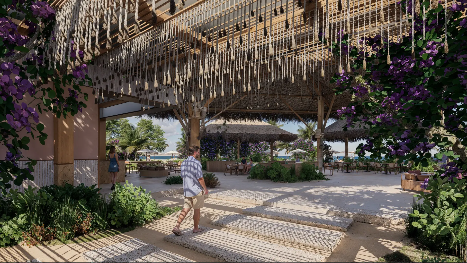Villa Marina Beach Club rendering, facing the bay